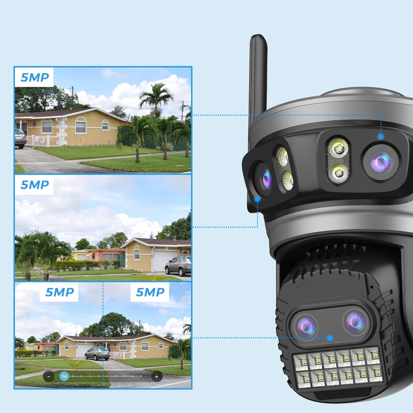 15MP 10K PTZ Wifi Camera Four Lens